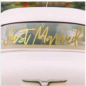 Two's Company Just Married Window Cling, Gift Tube